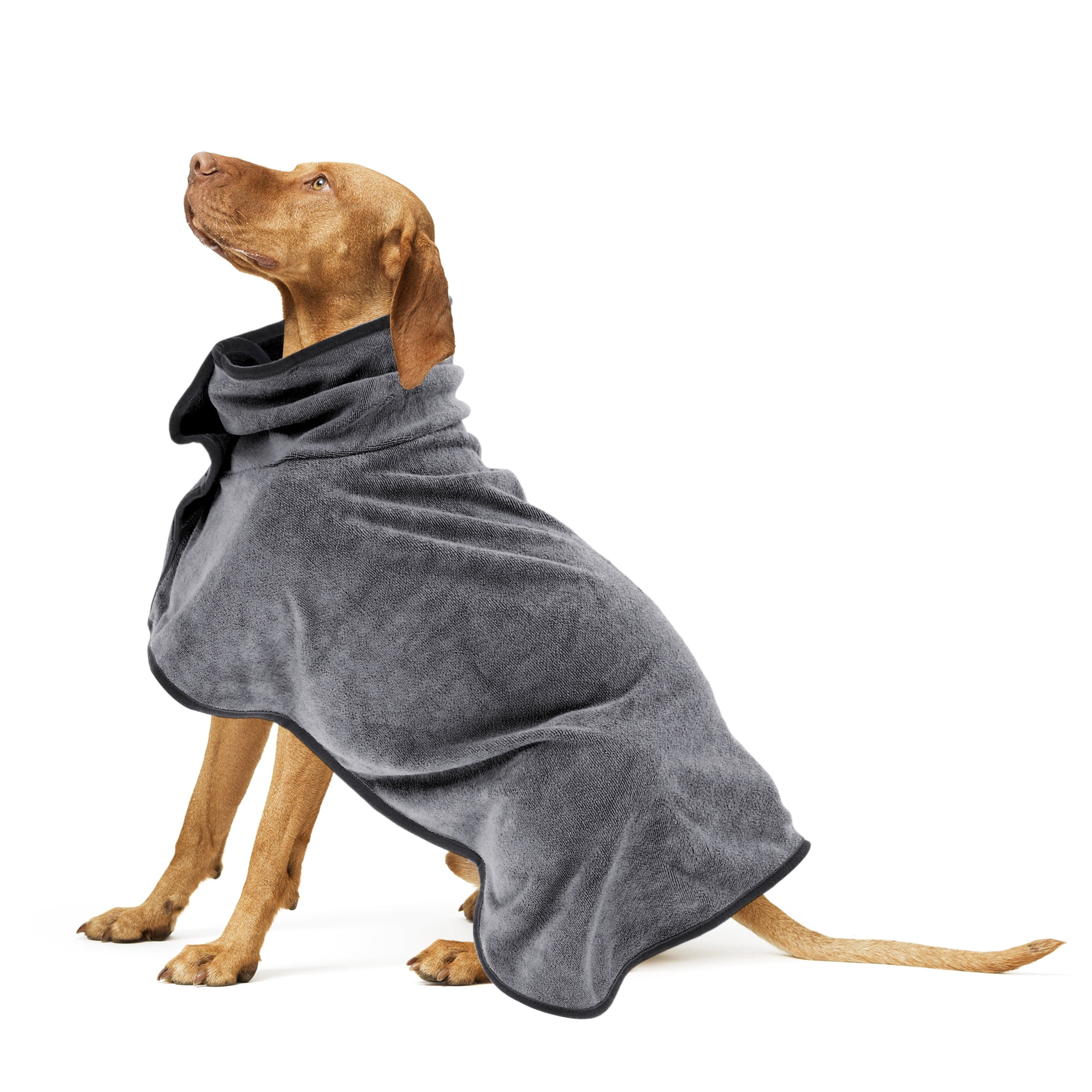 Unique Bargains Dog Bathrobe Soft Pet Towel Absorbent Coat for Cats and Dogs XS Gray