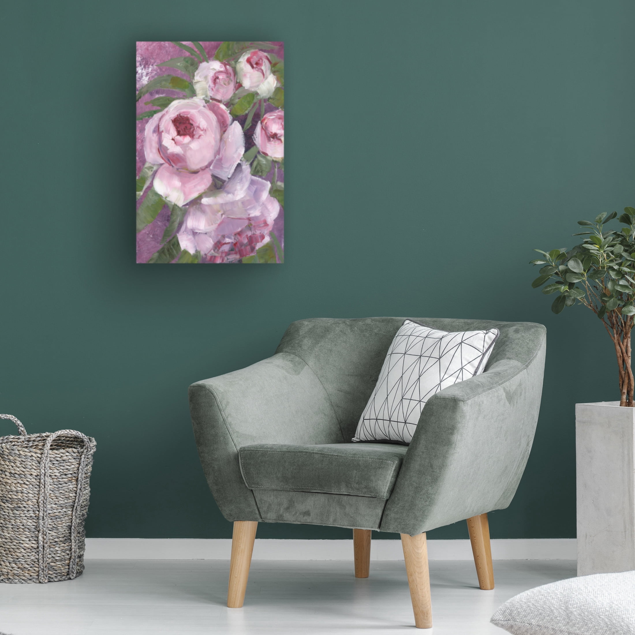 Trademark Fine Art Rosana Laiz Blursbyai Rylee painterly roses Canvas Wall Art