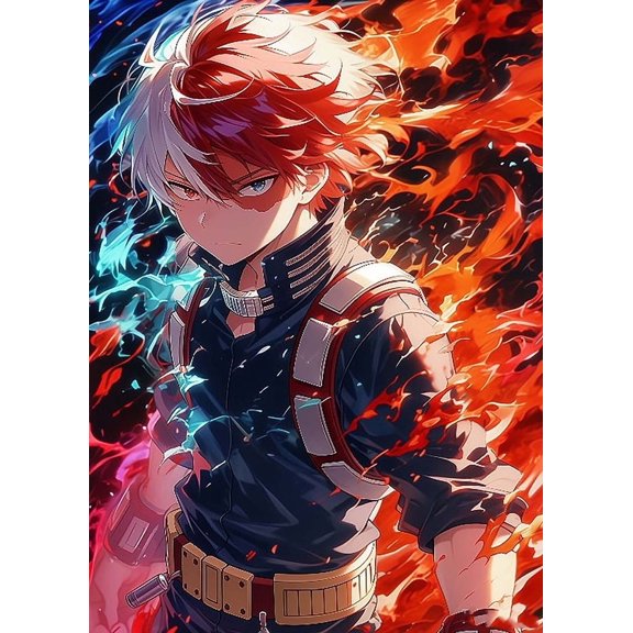 My Hero Academia Diamond Painting Kits for Adults,Bakugou Katsuki Diamond Painting,Anime Diamond Art,Suitable for Home Wall Decoration 12x16 Inch