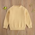 thumbnail image 5 of GYRATEDREAM 6M-6T Baby Unisex Fall Winter Crewneck Pullover Sweater Solid Color Knit Tops, 5 of 7