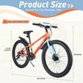 thumbnail image 5 of Rugerasy 24-inch Steel Frame 7-Speed Fat Tire Mountain Bike with Dual Disc Brakes and Suspension, 5 of 6