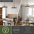 thumbnail image 3 of Acadia 3L Bronze Rustic Pendant Light White Linen Bear Deer Tree, 3 of 11