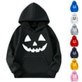 thumbnail image 5 of Cmfcve Halloween Hoodie Graphic Top for Big Kids Boys & Girls Oversized Activewear Hooded Sweatshirt Solid Color Long Sleeve Fall Winter Outerwear Pullover, 5 of 5