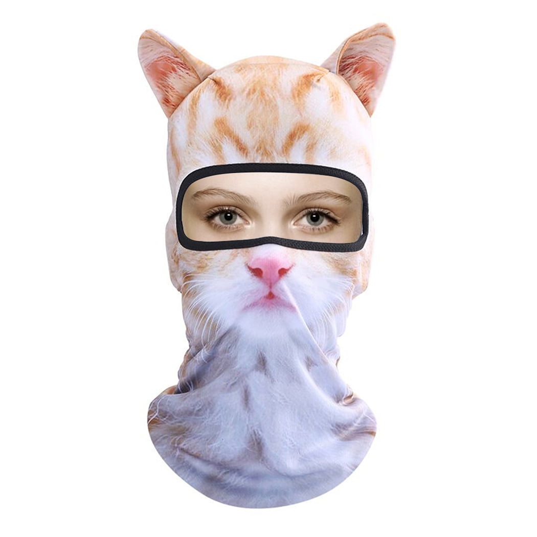 CYCLING WINDPROOF 3D ANIMAL PRINT BALACLAVA NECK GAITER TUBE SCARF FACE COVER