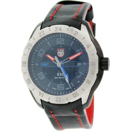 Luminox Men's Space 5127 Black Leather Swiss Quartz Dress Watch