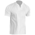 thumbnail image 2 of fatyb Men's Casual T-Shirts Summer V Neck Basic Tee Tops Short Sleeve Plain Comfortable Tshirts for Men, 2 of 6