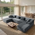 thumbnail image 2 of BEHOST 140" Oversized Modular Sectional Sofa for Living Room, U Shaped Couch with Chaise, Dark Gray, 2 of 9