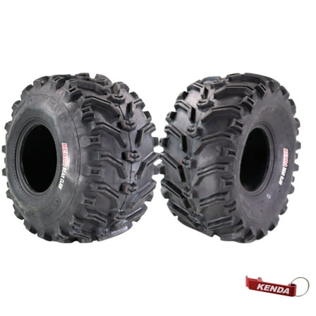 Kenda Bear Claw 25x12.5-9 Rear Off-Road Tires (2) for All-Terrain (ATV), Utility Task (UTV), & Side-by Side (SXS) Vehicles 25/12.5-9 w/ Keychain (2-Pack)