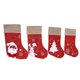 thumbnail image 1 of Calcetín navideño decorativo con patrón de dibujos animados, adorno de calcetín para árbol, escaleras, chimenea, rojo, 4 Uds., 1 of 5