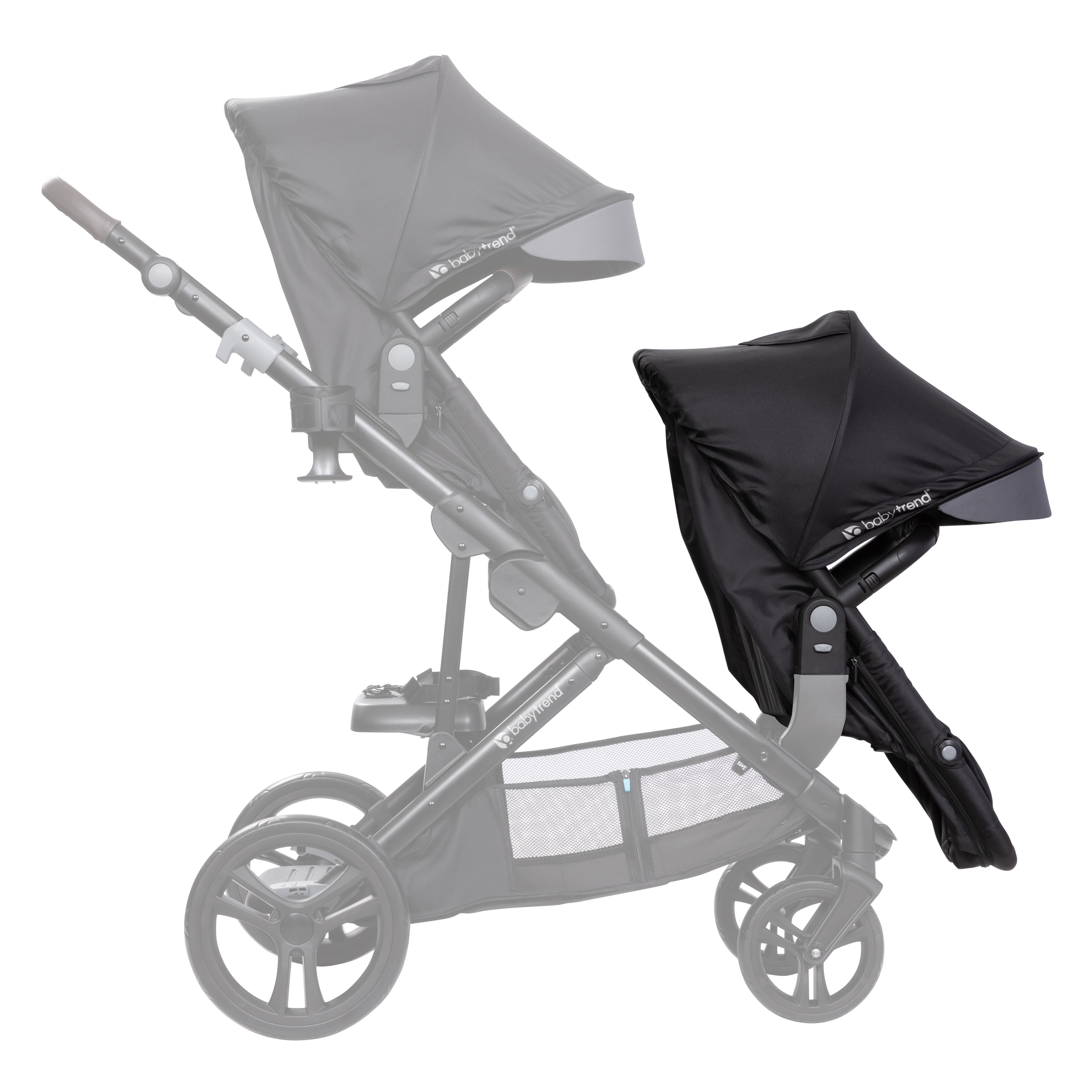 Baby Trend Second Seat for Morph Single to Double Stroller, Dash Black