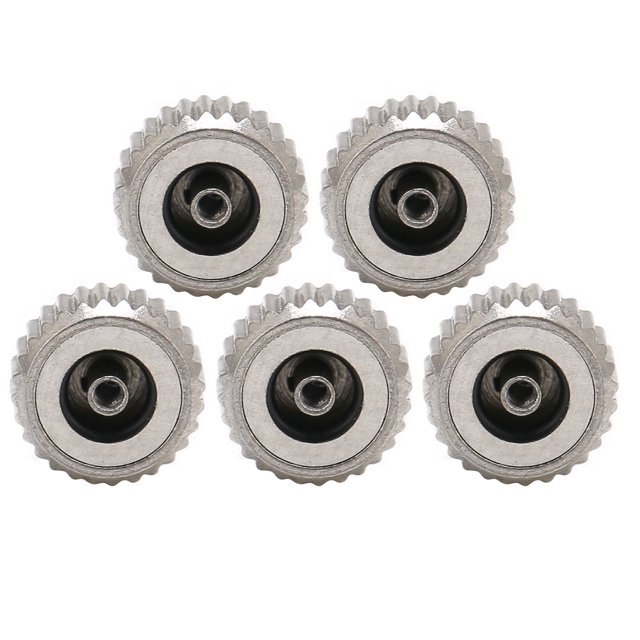 Pièces de Couronne de Montre Pièces Assorties de Couronne de Montre Pièces de Rechange de Couronne de Montre 5pcs Pièces de Rechange de Couronne de Montre en Acier Argenté Mouvements de Montre Pièces de Fixation pour l'Outil de Réparation d'Horloger5,5 Mm