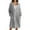 Grey, variant on Arlun Full Zipper Polka Dot Print Robes for Women Fashion Long Sleeve Soft Comfy Flannel Loungewear Casual Loose Knee Length Fuzzy Winter Warm Sleepwear Bathrobe Purple XL