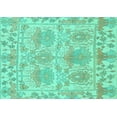 thumbnail image 1 of Ahgly Company Indoor Rectangle Abstract Turquoise Blue Modern Area Rugs, 5' x 7', 1 of 4
