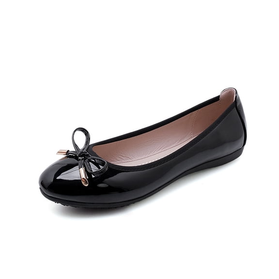 oqasdz Women Casual Shoes Ballerina Slip On Trainers Comfort Breathable Non Slip Ballet Shoes with Bow Design Fashion Lightweight Summer Outdoor