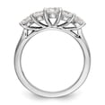 thumbnail image 2 of Solid 14K White Gold Five Stone Diamond Wedding Band Ring Size 9 (.493 cttw.), 2 of 7