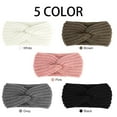 thumbnail image 2 of Minzimin 5 Pieces Knit Headbands Winter Headbands Ear Warmers Thick headbands for Women Knitted Headband for Women Crochet Head Wraps for Women Girls (Black Beige Grey Pink Burgundy), 2 of 9