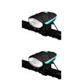 thumbnail image 2 of Naiovety Bicicleta LED faro profesional resistente 5 sonidos lámpara de seguridad accesorios de equitación ciclismo linterna hogar azul Azul【Carga USB】 2piezas, 2 of 6