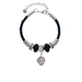 thumbnail image 2 of Delight Jewelry Silvertone Antiqued Dragon Spinner Lil Sister Celtic Knot Leather Bead Bracelet, 7"+2" Extender, 2 of 4