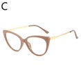 thumbnail image 1 of Retro Cat Eye Blue Light Blocking Glasses - Metal Frame, Clear Lenses, Fashionable Streetwear Accessory, 1 of 9