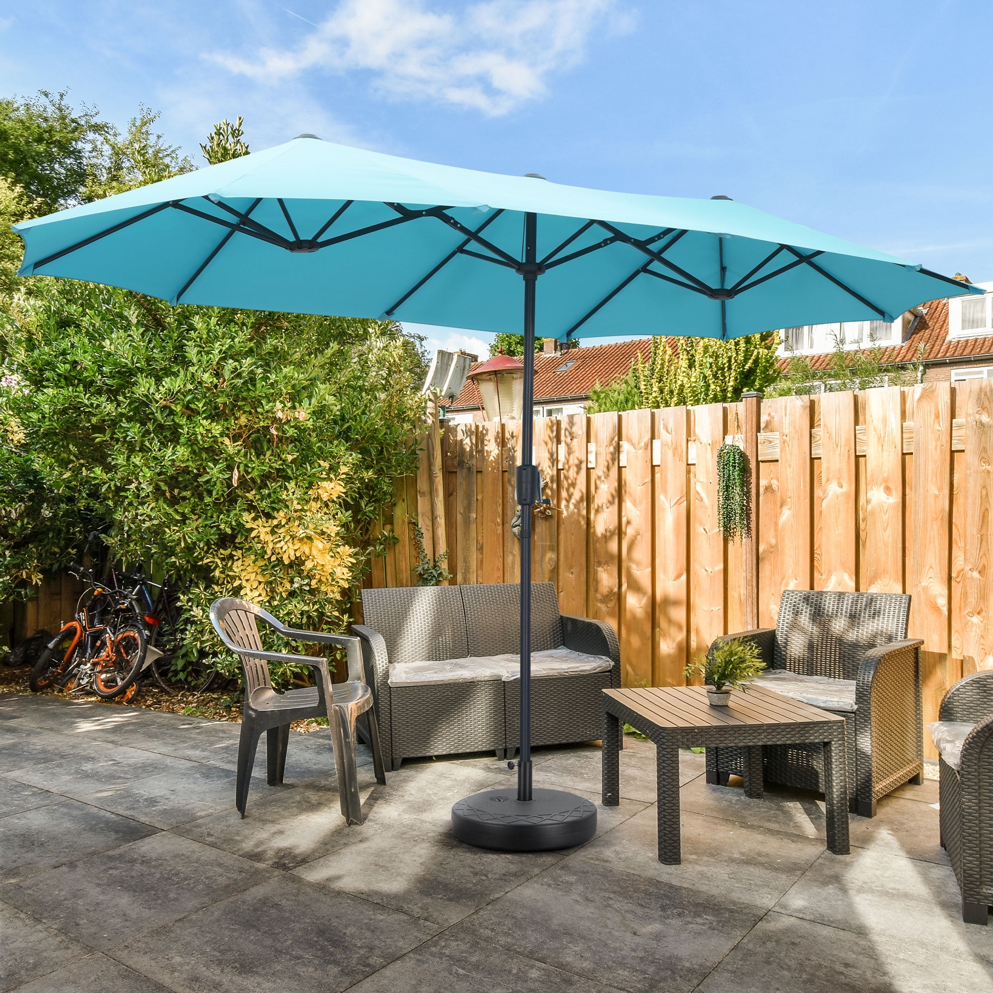 duck patio umbrella with crank Olive Duckhead To lower the umbrella cover 2.5m Parasol Duck Egg Blue