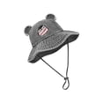 thumbnail image 6 of Multiuse Cotton Fisherman Hat with Bear Ear Spring Windproof Bucket Hat Soft Floppy Hat for Female Hiking and Camping, 6 of 8