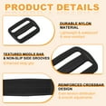 thumbnail image 3 of Uxcell 22 Pcs Black Plastic Tri-Glide Slider, 1-1/4 Inch Slide Clip, Adjustable Webbing Triglides Slider Buckle for Bags, 3 of 7