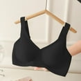 thumbnail image 4 of Women's Bra Wireless Full Coverage No Show Soft Comfort Everyday Support Bra | Hontri | Wireless Comfortable Soft Bras for Women Full Coverage Everyday No (Black | XL), 4 of 6