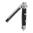 thumbnail image 1 of Peine Switchblade, 4 colores Switchblade Resorte Cuchillo plegable Pulsador Bolsillo Peine Aceite Peinado Cabello(Negro), 1 of 5