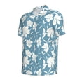 thumbnail image 2 of Balery Lilies Flowers Printed Men’s Short Sleeve Polo Shirt, Midweight Men's Shirt,Golf Polo shirts -4X-Large, 2 of 9