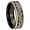 Black And Gold Step Edge, variant on Celtic Braided Concave Black Tungsten Men Ring 10MM