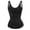 Black, variant on POP CLOSETS Waist Trainer Corset for Women, Tummy Control Workout Body Shaper Weight Loss Vest Tank Top with Zipper & Hooks