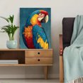 thumbnail image 5 of Colorful Tropical Parrot Canvas Print, Whimsical Bird Animal Lover Gift Home Bedroom Living Room Wall Decor, 5 of 8