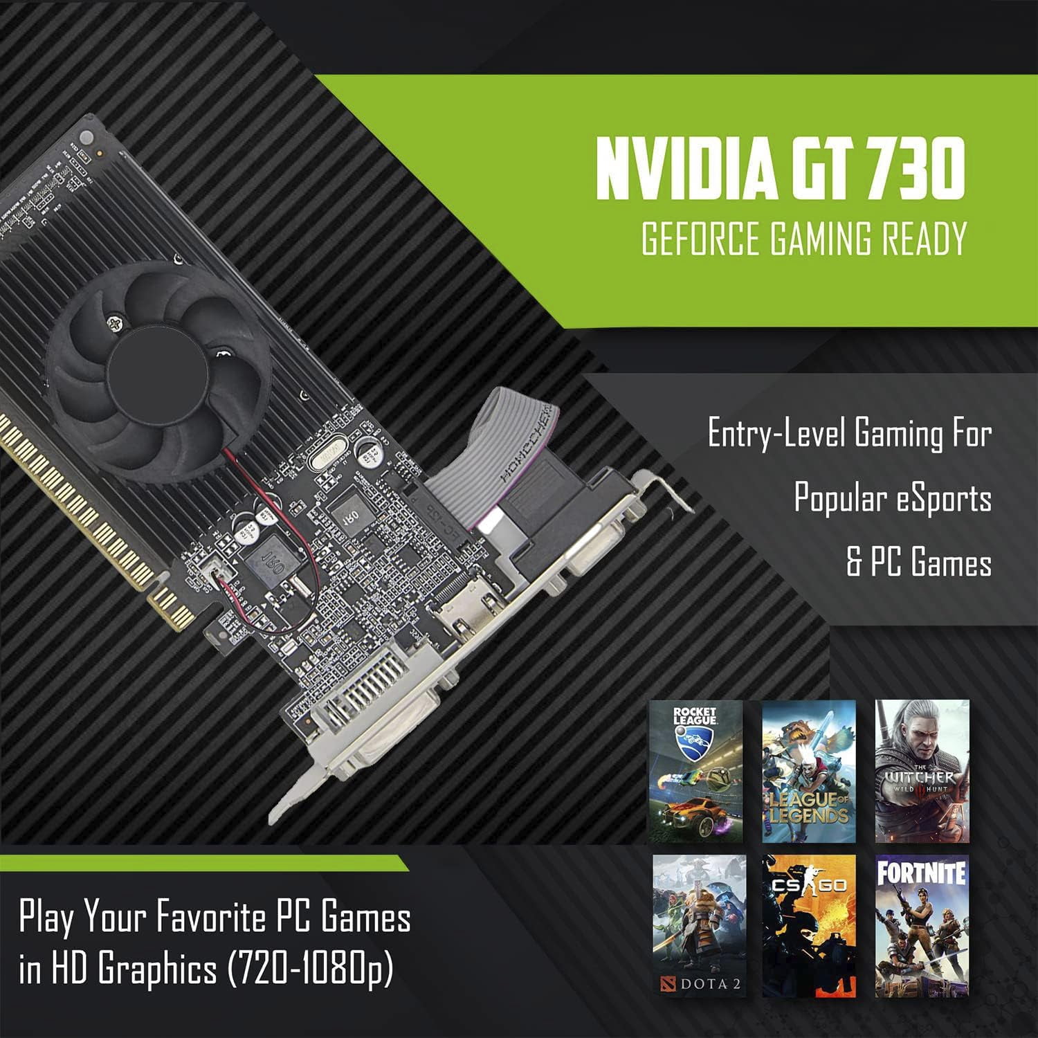 Restored HP G4 Gaming Desktop Computer PC Carbon Black Intel i5,16GB RAM,256GB SSD OS + 2x500GB HDD,GT 730 Graphics,RGB KBM with AI Copilot,WiFi,RGB Headphone,Windows 11