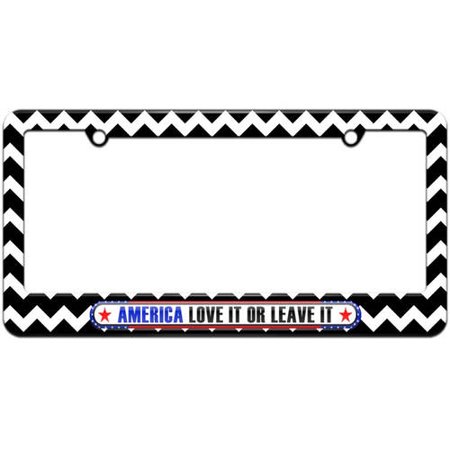 America Love It or Leave It, USA American Pride License Plate Tag Frame, Multiple Colors