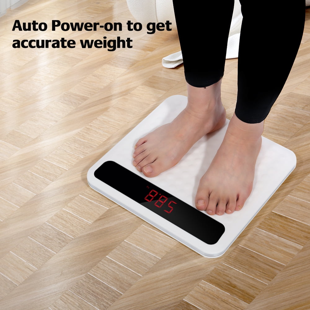 Vowella Smart Body Fat Scale, Highly Accurate Digital Bathroom Scale with Large LCD Display, 400 lbs Capacity, White