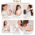 thumbnail image 2 of 7 in 1 Hair Dryer Brush Iron,Powerful Blow Dryer Brush with Auto- Wrap Curler, Detachable Fast Drying, Volumizing, Curling, Straightening, Ionic Hair Dryer with Diffuser, Hair Styling Tools, 2 of 10