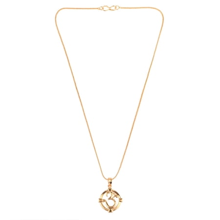 Efulgenz OM AUM Ohm Pendant Chain Necklace India Spiritual Good Luck CZ Jewelry Gift for Men Women