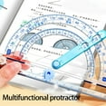 thumbnail image 4 of Multifunctional Protractor with Adjustable Circle Drawing Ruler and Angles Ruler, 4 of 7