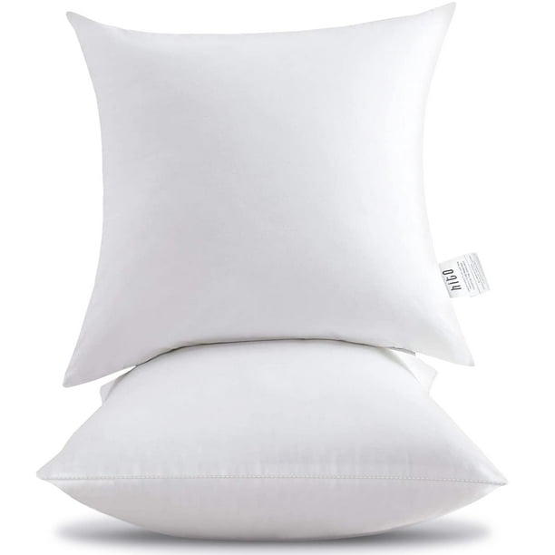 Rellenos para Almohadas HITO 22x22 cm (Juego de 2) con Funda 100% Algodón