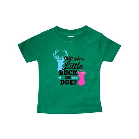 

Inktastic Gender Reveal Will It Be a Little Buck or Doe Gift Baby Girl T-Shirt