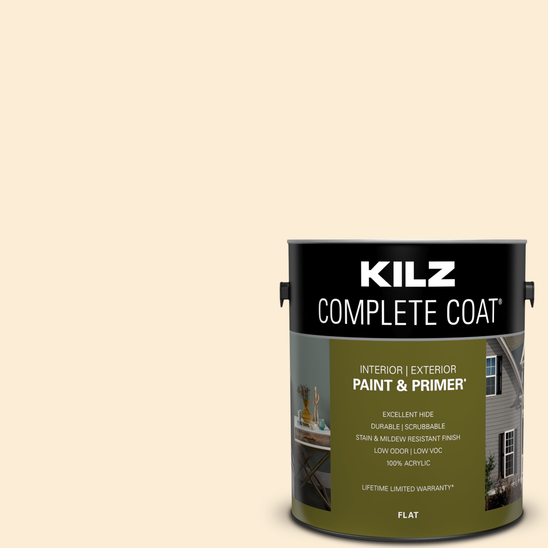 Cupcake Frosting, KILZ Complete Coat Interior/Exterior Paint & Primer, 1 Gallon #LD190-01