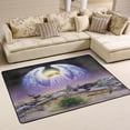 thumbnail image 2 of SKYSONIC Beautiful Angel City Non-Slip Area Rug, Snowy Christmas Night Floor Carpet Comfort Floor Mats Decor for Indoor Front Porch Living Room Bedroom Kitchen, 36"x24", 2 of 5