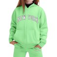 thumbnail image 3 of Tiijoy Big Girls Fleece Tracksuit Zip Up Hoodie and Jogger Pants Outfits, Sizes 9-10, 3 of 3