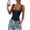 Navy Blue, variant on Bodysuits for Women Square Neck Tummy Control Compression Thong Bodysuit Tank Tops Bodysuit Dark Brown S