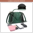 thumbnail image 4 of Women's Crocodile Print Top Handle Satchel Bag PU Leather Flap Outdoor Crossbody Shoulder Bag Retro Handbag and Purse, 4 of 7