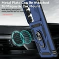 thumbnail image 6 of Dteck Case for Samsung Galaxy S25 Ultra ,Shockproof TPU+PC Built-in 360° Rotate Ring Kickstand Magnetic Shockproof Back Cover for Galaxy S25 Ultra,Blue, 6 of 9