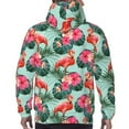 thumbnail image 7 of Wukai Palm Leaves Flamingo Print Men Hoodies Fleece Sweatshirts Long Sleeve Sweaters Pullover Fall Outfits Winter Clothes-Medium, 7 of 7