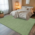 thumbnail image 5 of Grass Green 5x8 Area Rugs, Farmhouse Burlap Solid Green Color Modern Linen Texture Non-Skid Rubber Backing Large Rectangle Rugs - Living Room Bedroom Home Office, Indoor Floor Carpets Washable Rug, 5 of 9