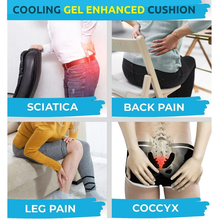 Coccyx Seat Cushion Sciatica Tailbone Back Support Pain Relief Office Chair  UK