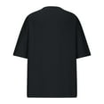 thumbnail image 6 of Eryao Prime By Hour Cotton Linen Half Sleeve Shirts for Women Casual Button V Neck Blouses 2025 Spring Summer Solid Color Side Slit Lightweight Tops,Black,XXL, 6 of 7